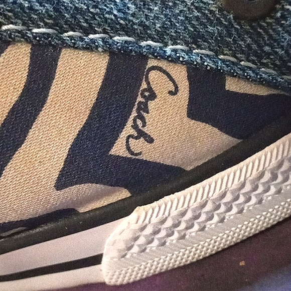 COACH " Tonya " Blue Signature C Patchwork Tennis Shoes. Size 7M - Picture 8 of 13